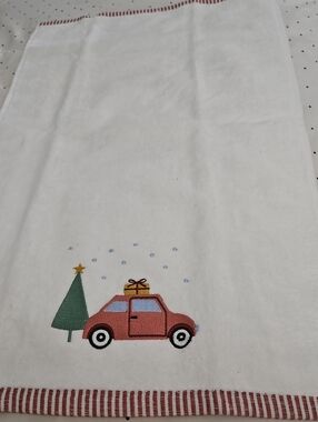 Christmas White Terry Cloth Tea Towel